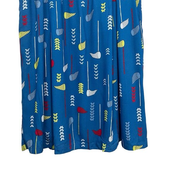 Modcloth Fever London Mariposa Blue Patterned Butterfly Net Printed Skirt US 10 - Picture 4 of 10